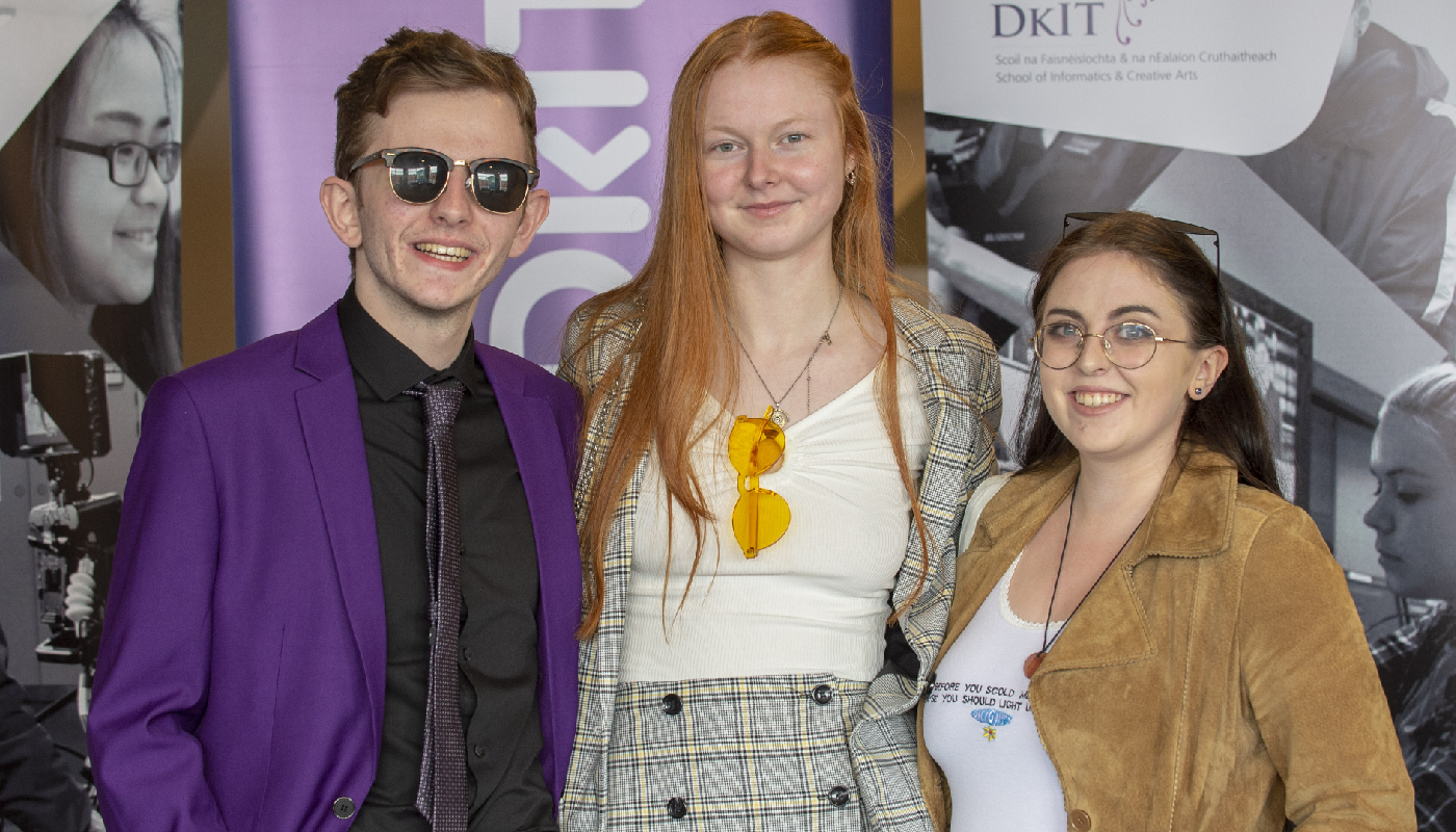(L-R) 4th year Film & Television Production students, representing their ‘Dysphotia’ Film project - Terry Creagh, Mullingar; Tessa Coburn, Dundalk and Laura Fay, Coolock 